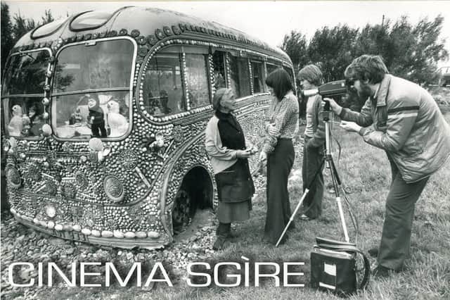 A still from the Cinema Sgìre project which recorded life in the Outer Hebrides in the 1970s. A collection of more than 100 videotapes filmed by residents has now been digitised and preserved by National Library of Scotland.