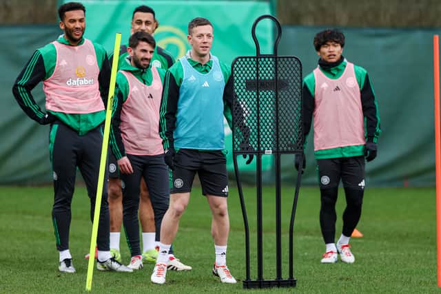Celtic train ahead of the St Mirren match.