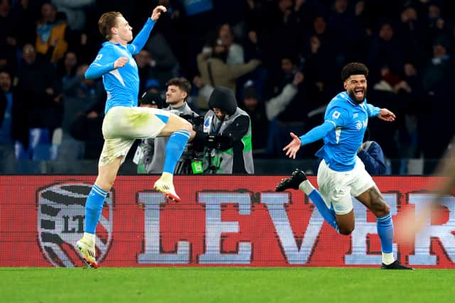 Philip Billing scored late for Napoli against Inter - and Scott McTominay certainly enjoyed it.