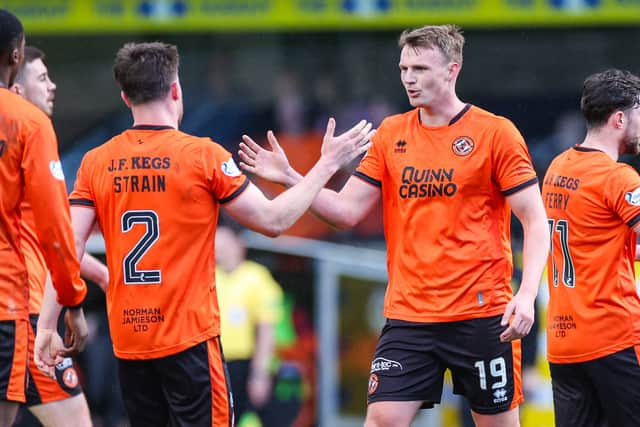 Sam Dalby has fired Dundee United into the European reckoning.