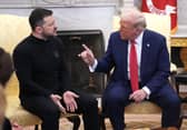 US President Donald Trump and Ukrainian President Volodymyr Zelensky argue in the Oval Office at the White House