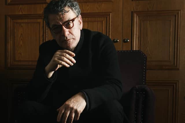 Artist Jack Vettriano in the Vettriano suite at Hotel du Vin in Glasgow