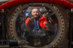 Scottish Secretary Ian Murray, photographed inside a rescue submersible on a visit to the Renfrew site of defence contractor JFD Global on Monday, hailed the announcement as good news for communities across Scotland