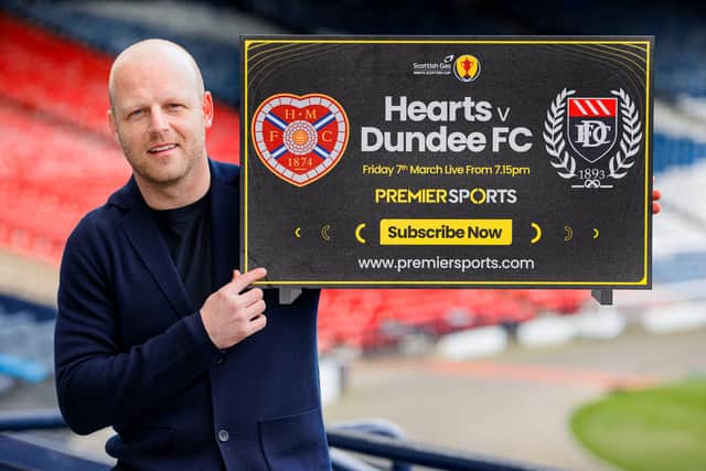 Steven Naismith was promoting Premier Sports' live and exclusive coverage of Hearts v Dundee on Friday from 7.15pm on Premier Sports 1. (Photo by Alan Harvey / SNS Group)