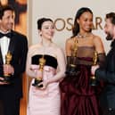Adrien Brody, from left, Mikey Madison, Zoe Saldana and Kieran Culkin took home some of the big Oscars on the night