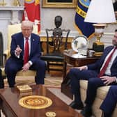 Ukrainian president Volodymyr Zelensky with Donald Trump and JD Vance in the Oval Office
