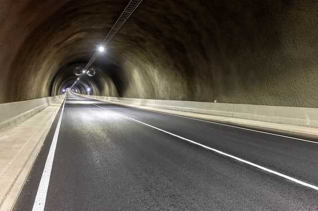 A tunnel in the Faroe Islands