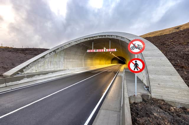 A tunnel in the Faroe Islands