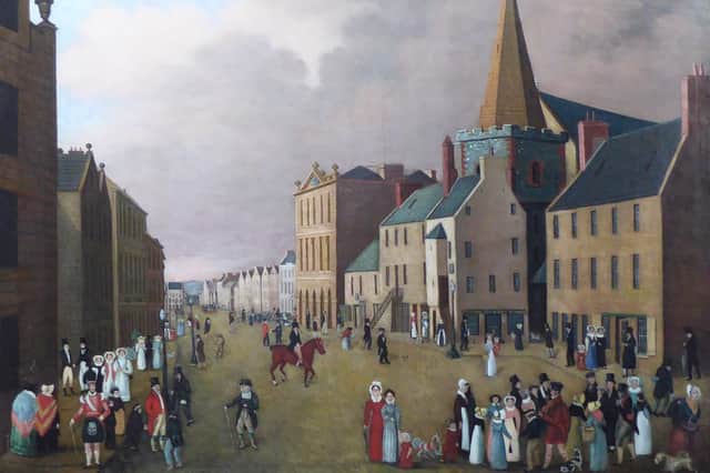 Painting of Montrose High Street, 1826, by Alexander Milne. PIC: AngusAlive.
