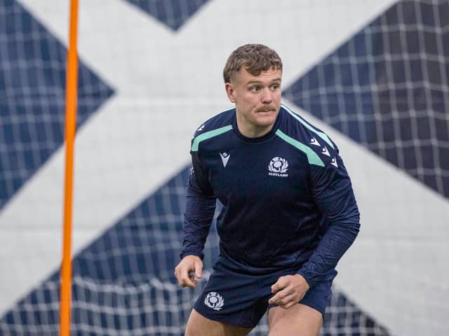 Darcy Graham during a Scotland training session at Oriam this week.