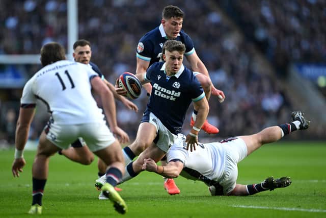 Kyle Rowe impressed for Scotland in the narrow defeat by England at Twickenham.