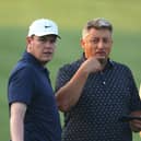 Bob MacIntyre was joined by swining coach Simon Shanks (centre) and caddie Mike Burrow (right) as well as putting coach Mike Kanski in Orlando last week