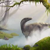 An artist's impression of the Elgol Dinosaur by Maija Karala.