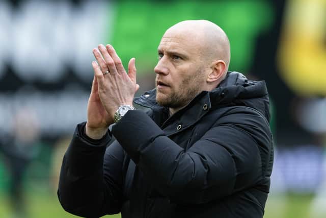 Hibs manager David Gray is reportedly on the radar of Swansea City. (Photo by Mark Scates / SNS Group)