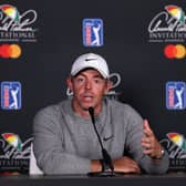 Rory McIlroy speaks to the media prior to the Arnold Palmer Invitational presented by Mastercard at Bay Hill in Orlando