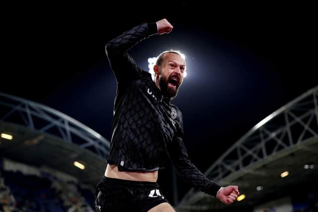 Steven Fletcher celebrates after scoring against Huddersfield Town. Cr: Getty Images