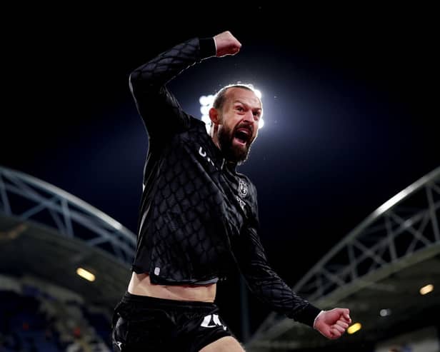 Steven Fletcher celebrates after scoring against Huddersfield Town. Cr: Getty Images