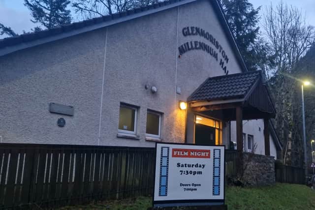 Film and curry night at Glenmoriston hall in Invermoriston on the Great Glen Way