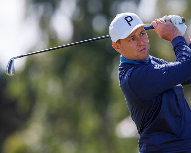 Graeme Robertson, pictured during last year’s Loch Lomond Whiskies Scottish PGA Championship at Scotscraig, shares the lead in the PGA Play-Offs in Cyprus