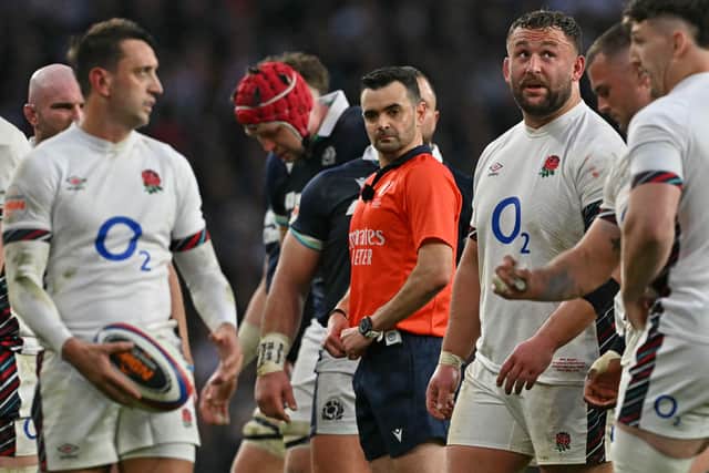 French referee Pierre Brousset during the Six Nations match between England and Scotland.