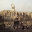 John's Coffee House and Tavern has re-opened almost in exactly the same spot where it stood for 200 years. The popular premises could be found in Parliament Close, with the tavern captured in the top right hand corner of this painting of late 18th Century scenes. PIC: Contributed.