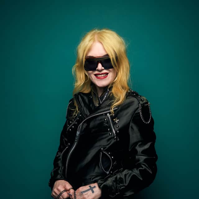 Pam Hogg in her shades.