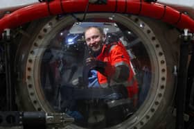 Scottish Secretary Ian Murray, seen in a rescue submersible at JFD Global in Renfrew, is willing to work co-operatively with the devolved government in the national interest (Picture: Jeff J Mitchell)