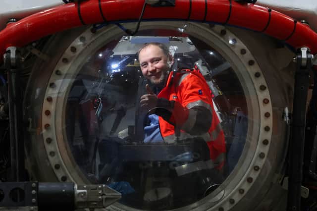 Scottish Secretary Ian Murray, seen in a rescue submersible at JFD Global in Renfrew, is willing to work co-operatively with the devolved government in the national interest (Picture: Jeff J Mitchell)