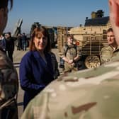 Chancellor of the Exchequer Rachel Reeves meets military personnel. Credit: Dan Kitwood/PA Wire