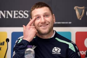 Scotland's Finn Russell speaks to the media ahead of the Six Nations match against Wales at Scottish Gas Murrayfield.