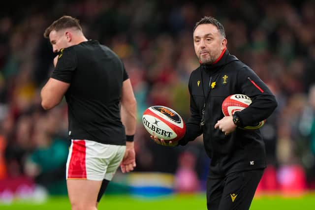 Wales' interim head coach Matt Sherratt, right.