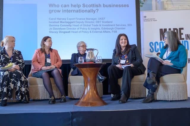 Jo Davidson, Stacey Dingwall, Carol Harvey, Gemma Connelly and Iseabail Mactaggart. Pic Sandy Young.JPG