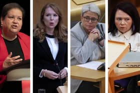 Jackie Baillie, Ash Regan, Annie Wells, and Pam Duncan-Glancy