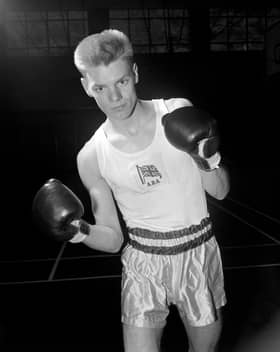 Lightweight boxer Dick McTaggart who won 'Lightweight' gold at the 1956 Olympic Games in Melbourne. He was also awarded the Val Barker Trophy, as the games outstanding boxer.