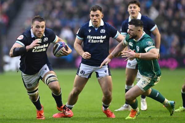 Matt Fagerson, left, wants Scotland to put on a show in Paris in their Six Nations finale.