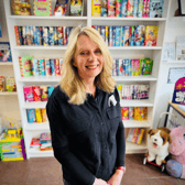 Sarah Frame, owner of The Book Nook in Stewarton, East Ayrshire, which has been named Scotland's Independent Bookshop of the Year just months after she got married in the shop.