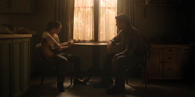 Bella Ramsey and Pedro Pascal as Ellie and Joel in The Last of Us season two trailer.