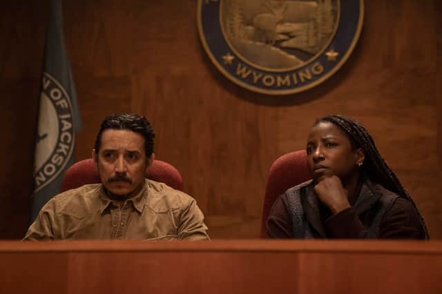 Gabriel Luna and Rutina Wesley in The Last of Us Season 2.