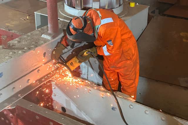 Restoration work underway inside Glenlee