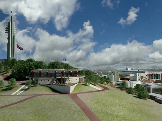 This 3D model of the British Empire Exhibition of 1938 in Bellahouston Park, Glasgow, was created by researchers at the School of Innovation and Technology, The Glasgow School of Art, with funding from the Arts and Humanities Research Council. 