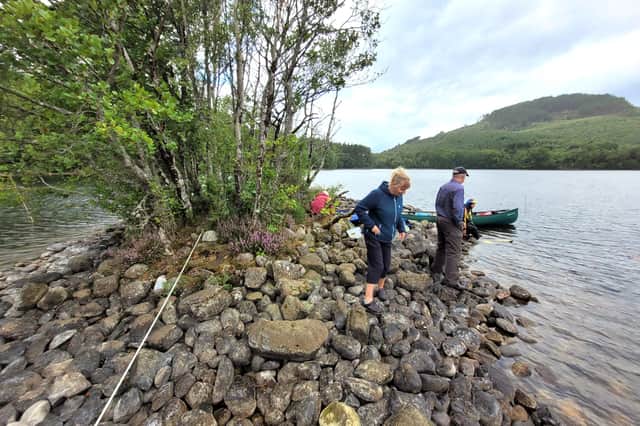 Supported by the Society of Antiquaries of Scotland and
coordinated by volunteers from the North of Scotland Archaeological Society, the underwater investigation of a medieval crannog in the Highlands could
help fill gaps in a “critically important part of Scotland’s settlement history”. PIC: James McComas