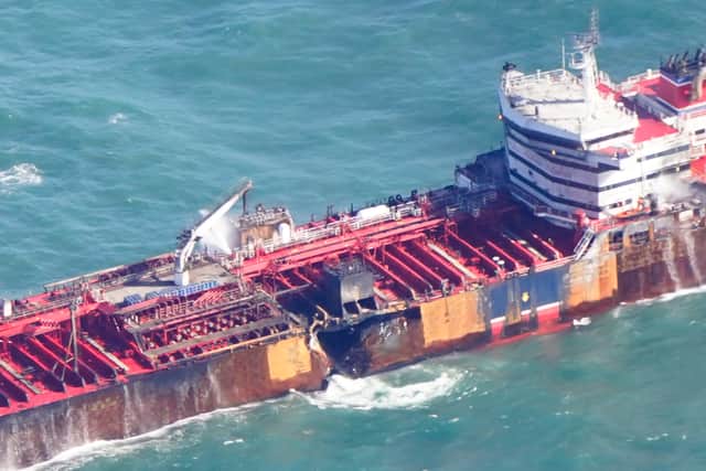 An aerial view of Stena Immaculate