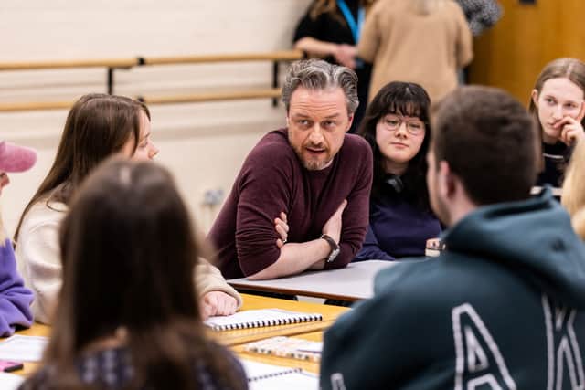 James McAvoy returns to RCS to meet with students from the Junior Conservatoire.