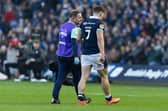 Scotland's Rory Darge had to come off injured in the first half of the win over Wales.