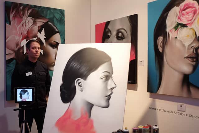 Street artist Jody at the Edinburgh Art Fair