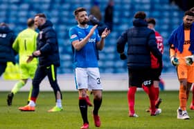 Ex-Rangers defender Russell Martin has been linked with the manager's job at Ibrox in recent weeks. Cr: SNS Group.
