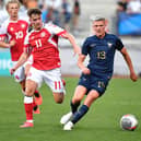 Mathias Kvistgaarden (L) has been heavily linked with a move to Celtic. Cr: Getty Images.