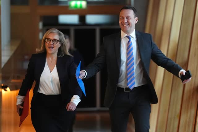 Scottish Conservative deputy leader Rachael Hamilton and leader Russell Findlay