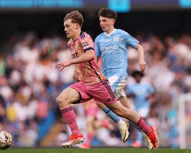 Scotland youth international Sam Chambers has agreed a new long-term deal at Leeds United. Cr: Getty Images.