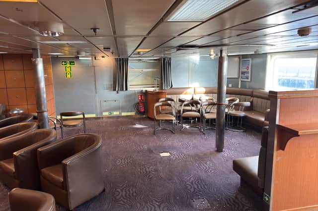 One of the ferry's passenger lounges